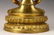 A Chinese Bronze Gilding Sitting Buddha Statue - 6