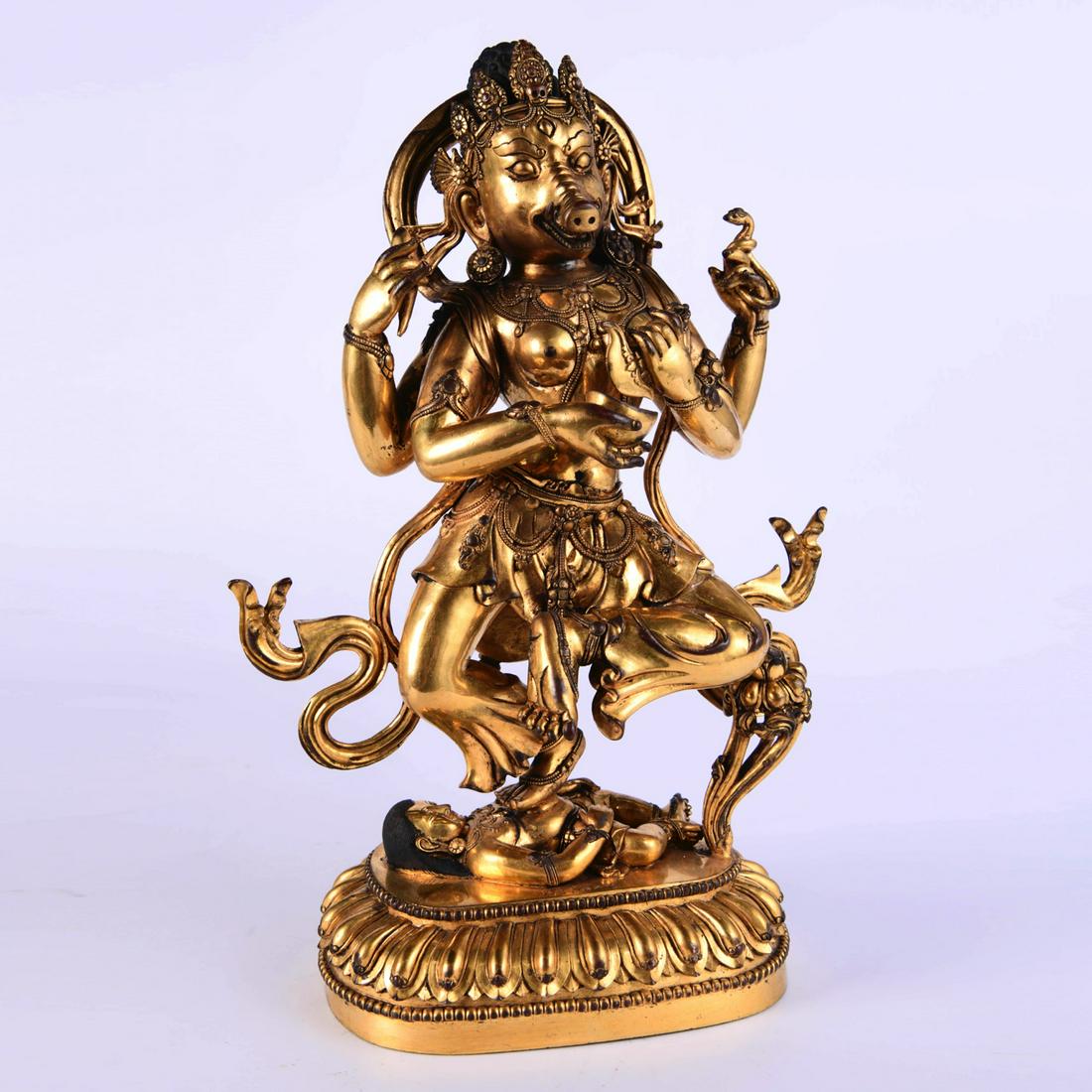 A Gilt Bronze Statue Of Vajrayogini (1 of 13)