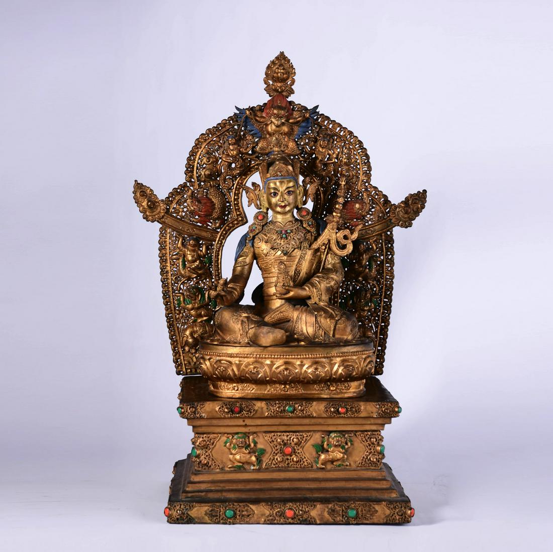 A Gilt Bronze Statue Of Padmasambhava (1 of 13)