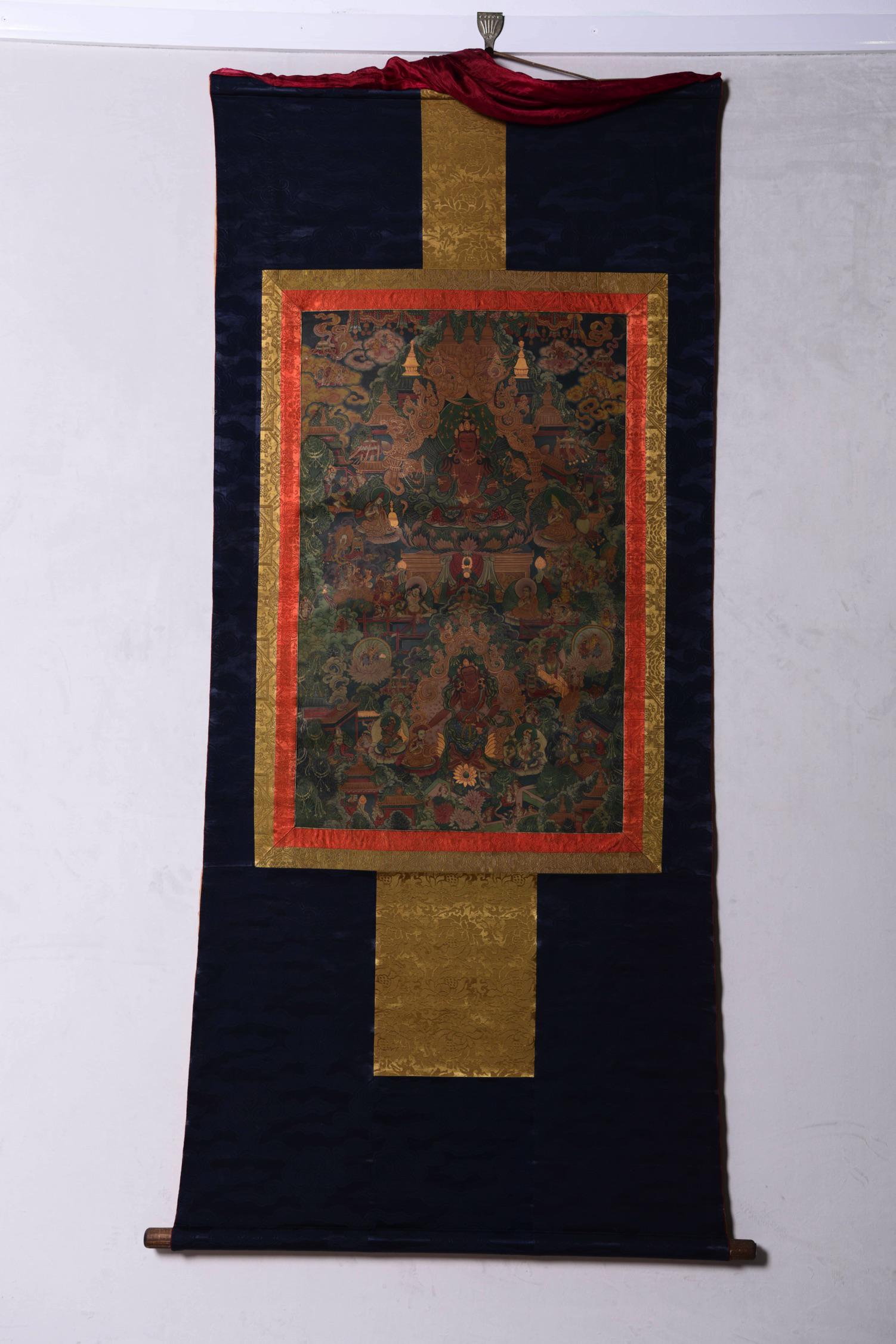 An Embroidered Thangka Of Amitayus (1 of 11)