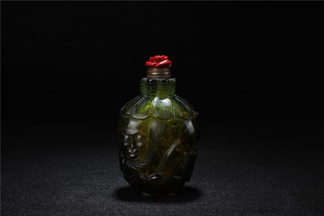Green transparent glass Snuff Bottle (1 of 10)