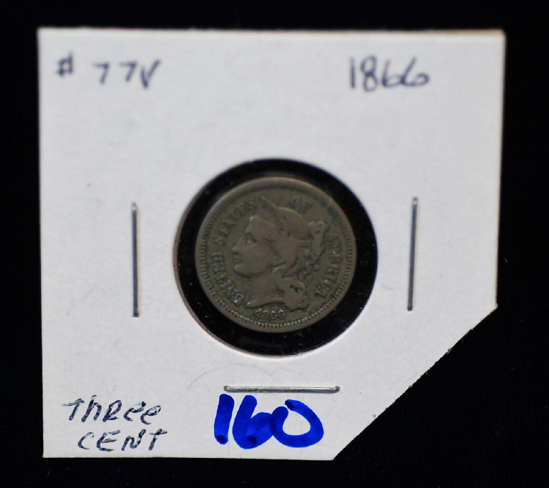 1866 US 3 Cent Coin (1 of 2)