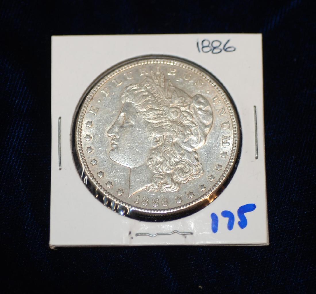 1886 US Silver Morgan Dollar (1 of 2)