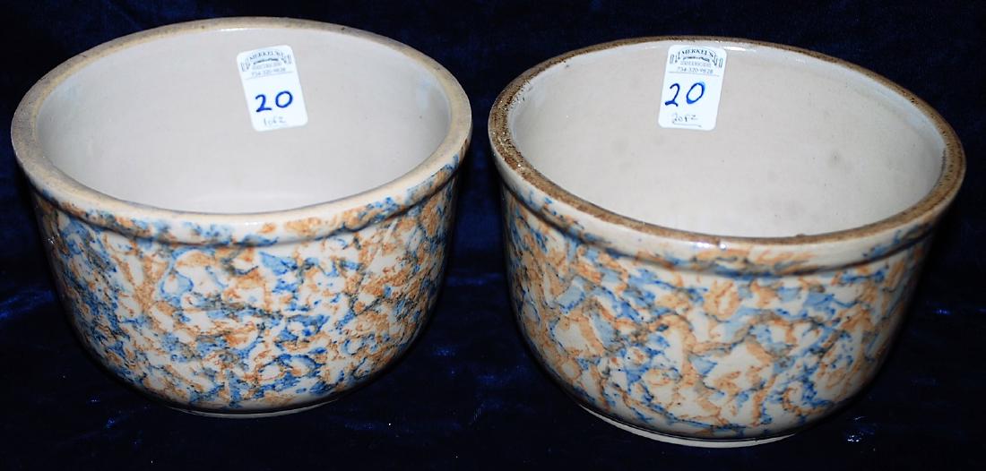 Red Wing Baking Bowls lot of 2. Two color Sponged (1 of 4)