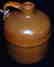Unusual yellow brown & glaze Red Wing half gallon jug - 3