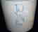 Red Wing blue stenciled ten gallon birch leaf crock. - 2