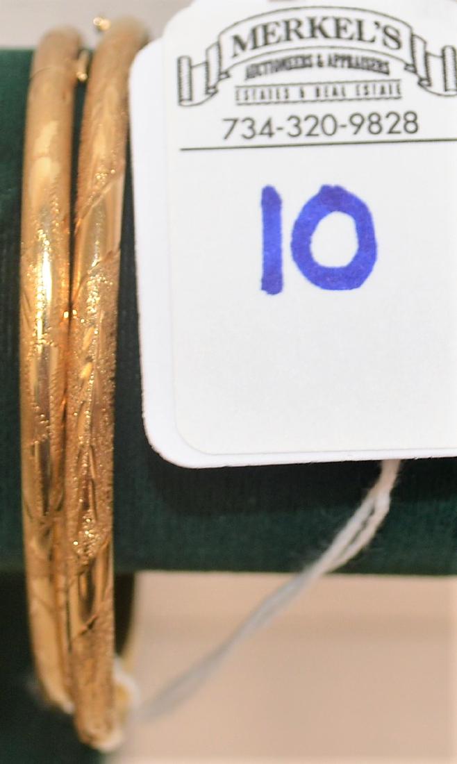 (2) Matching- 14Kt Bangle Bracelets (1 of 3)