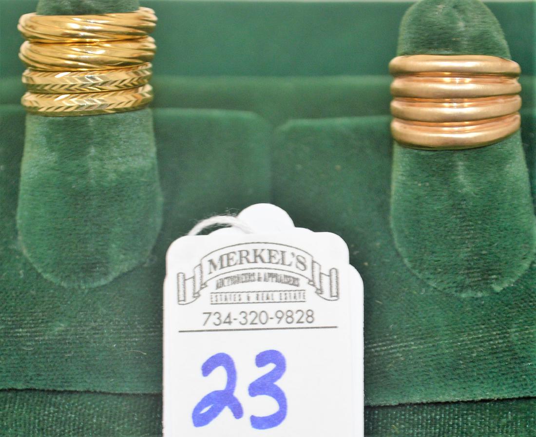 Lot of 5 Yellow Gold Bands (1 of 3)