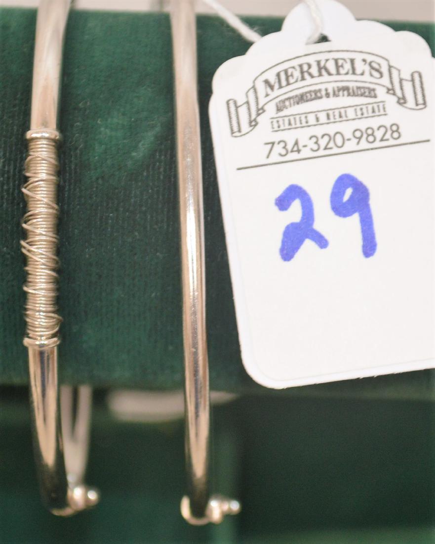 Lot of 2- 14Kt White Gold Bangles (1 of 3)