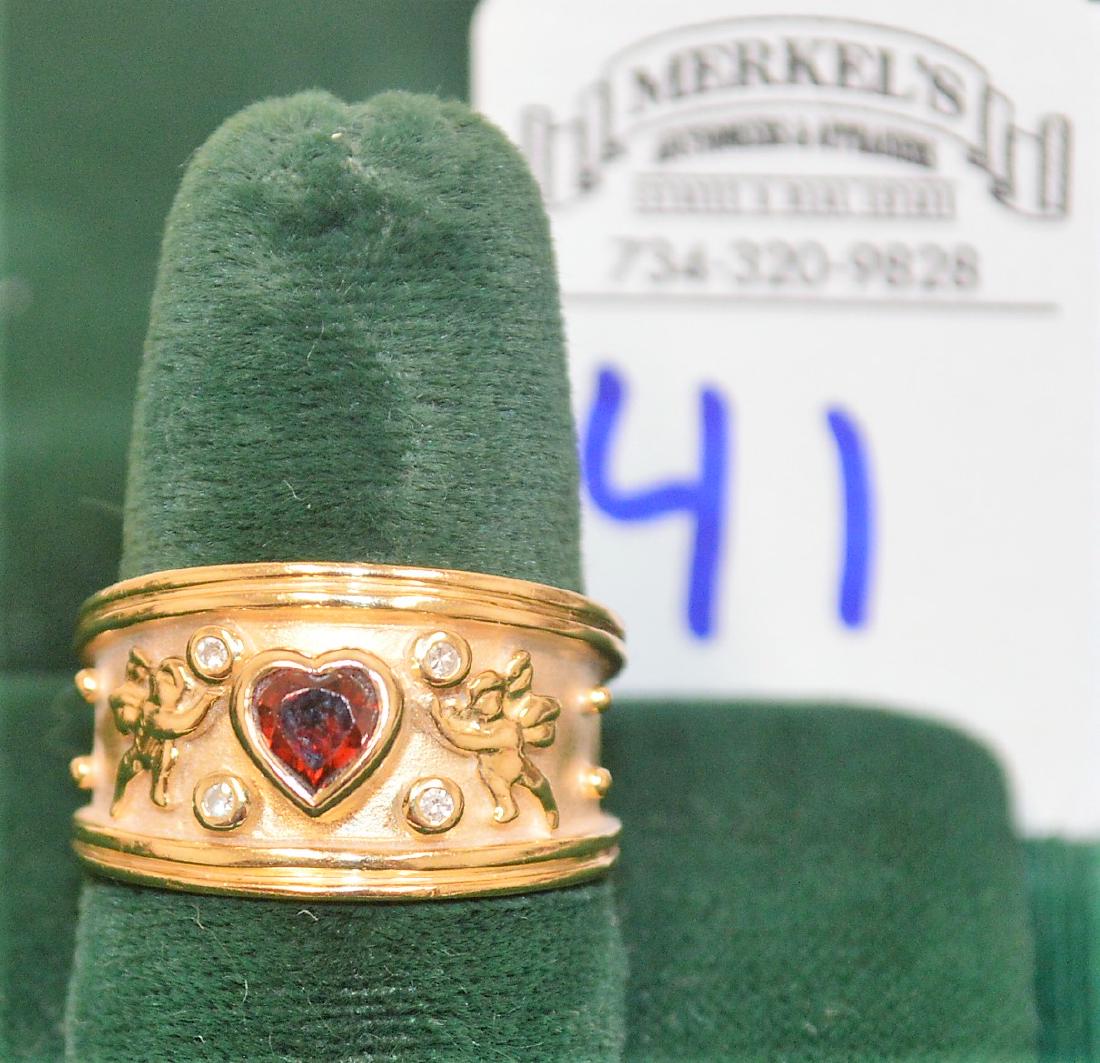 14K Yellow Gold, Valentine Day, Artisan Designed ring (1 of 3)