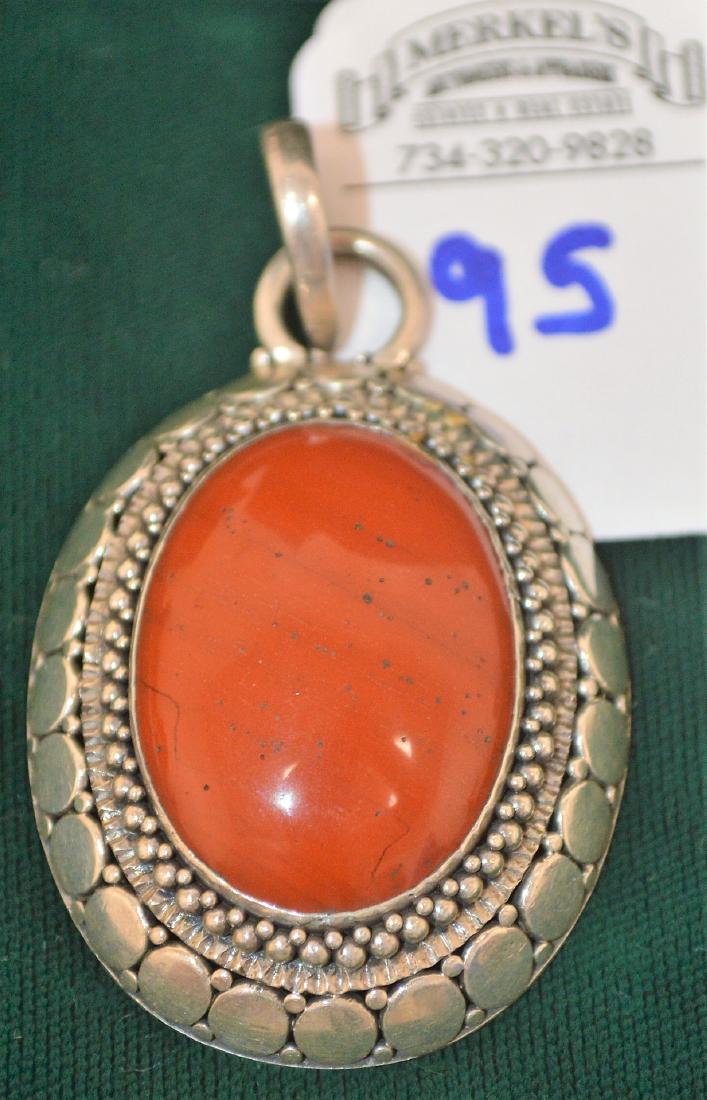 Red Jasper Pendant set in .925 Sterling case (1 of 2)