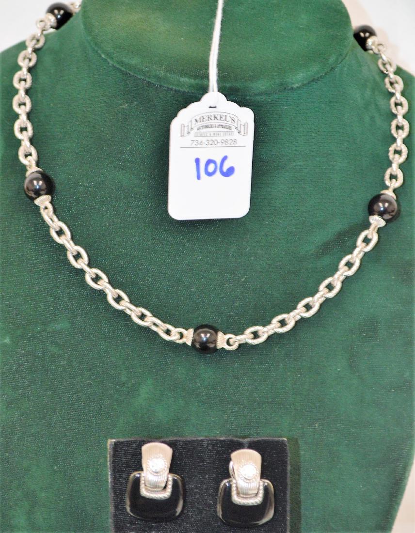 Lot of 3 Judith Ripka Onyx set (1 of 3)