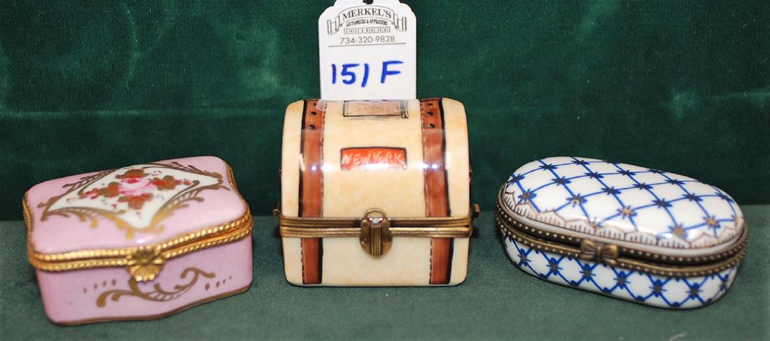 Lot of 3 Dresser Boxes -2 Limoges & 1 Unsigned (1 of 4)