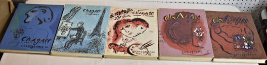 CHAGALL Lithographs, Vols. 1-5 Mourlet, Fernand