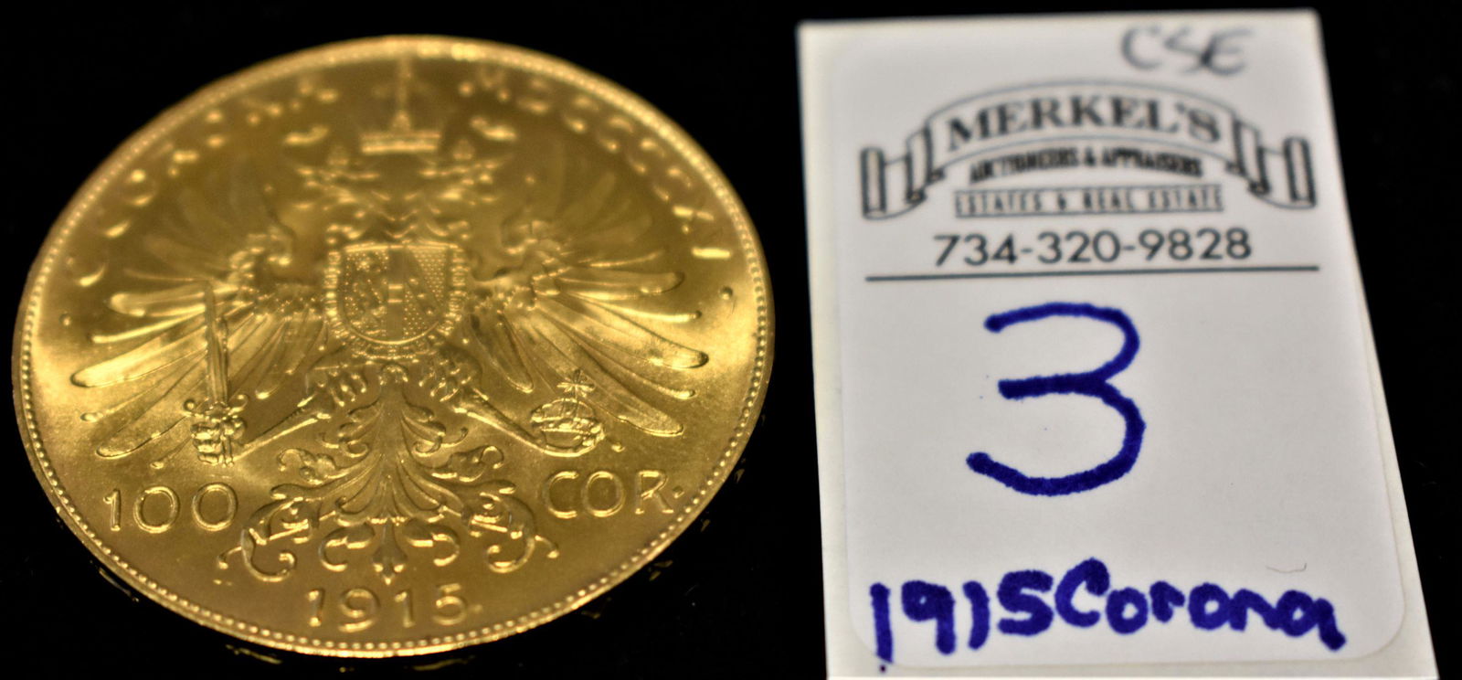 1915 100 Corona Austrian Gold Coin. BU. (1 of 2)