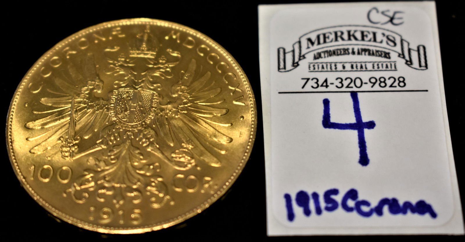 1915 100 Corona Austrian Gold Coin. BU. (1 of 2)