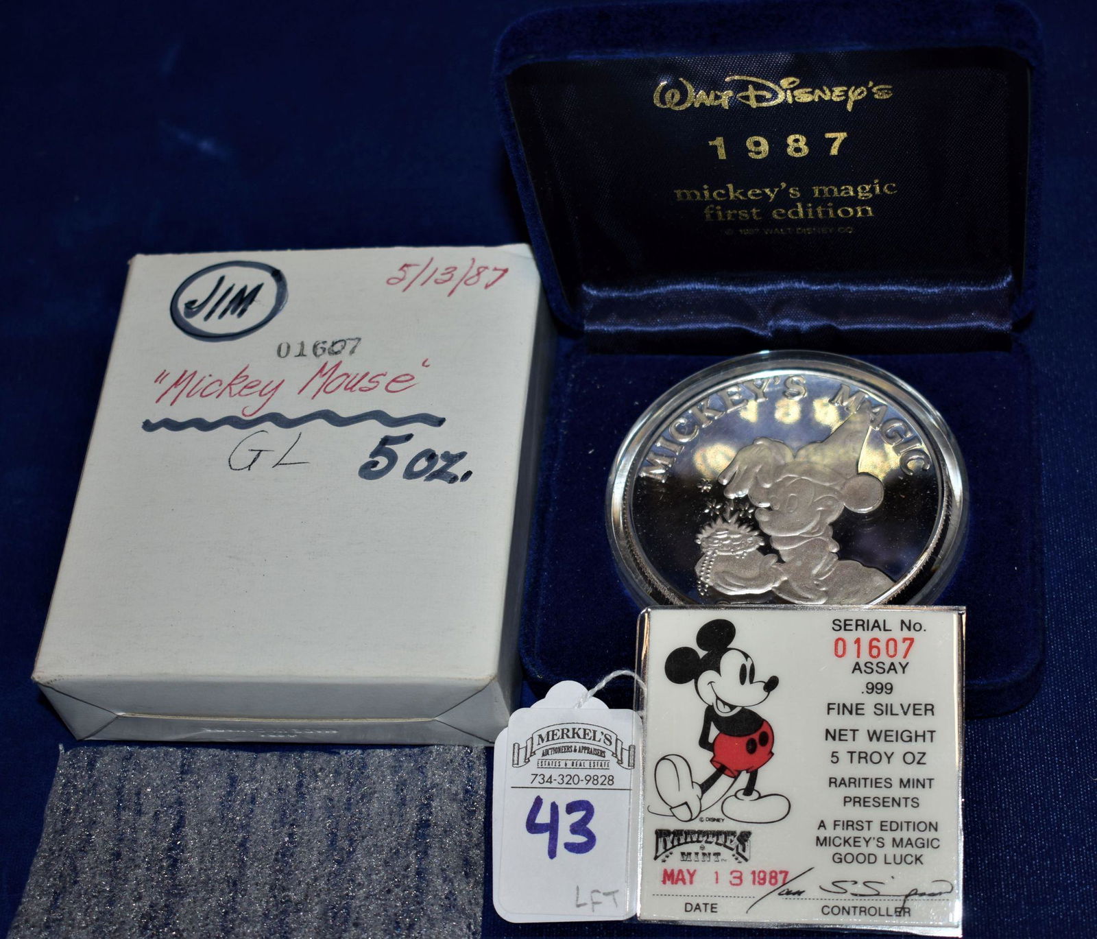 1987 1st Ed Mickey's Magic 5 Troy Oz Coin (1 of 2)