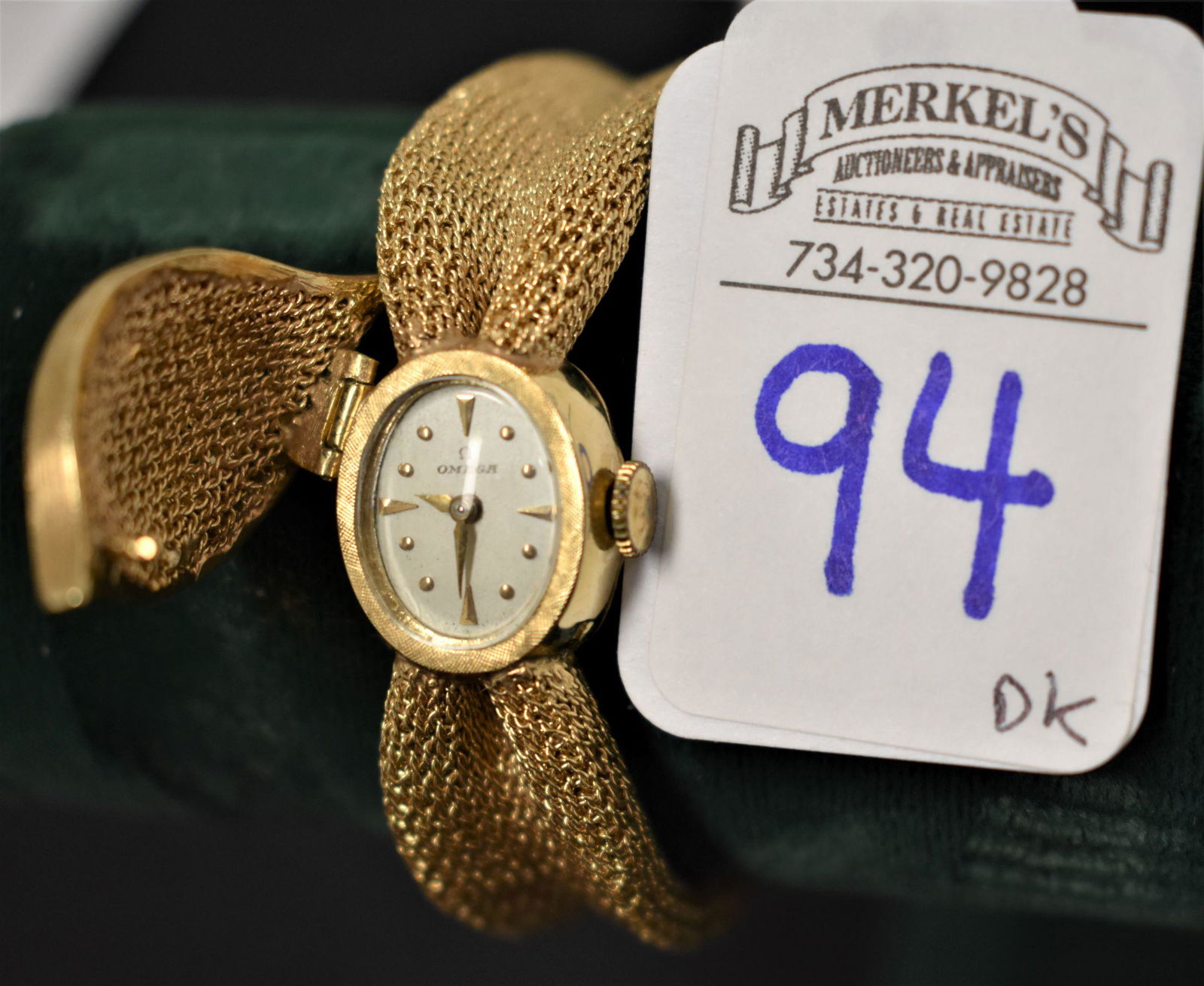 Ladies Omega 14K Gold Covered Bracelet Watch (1 of 5)