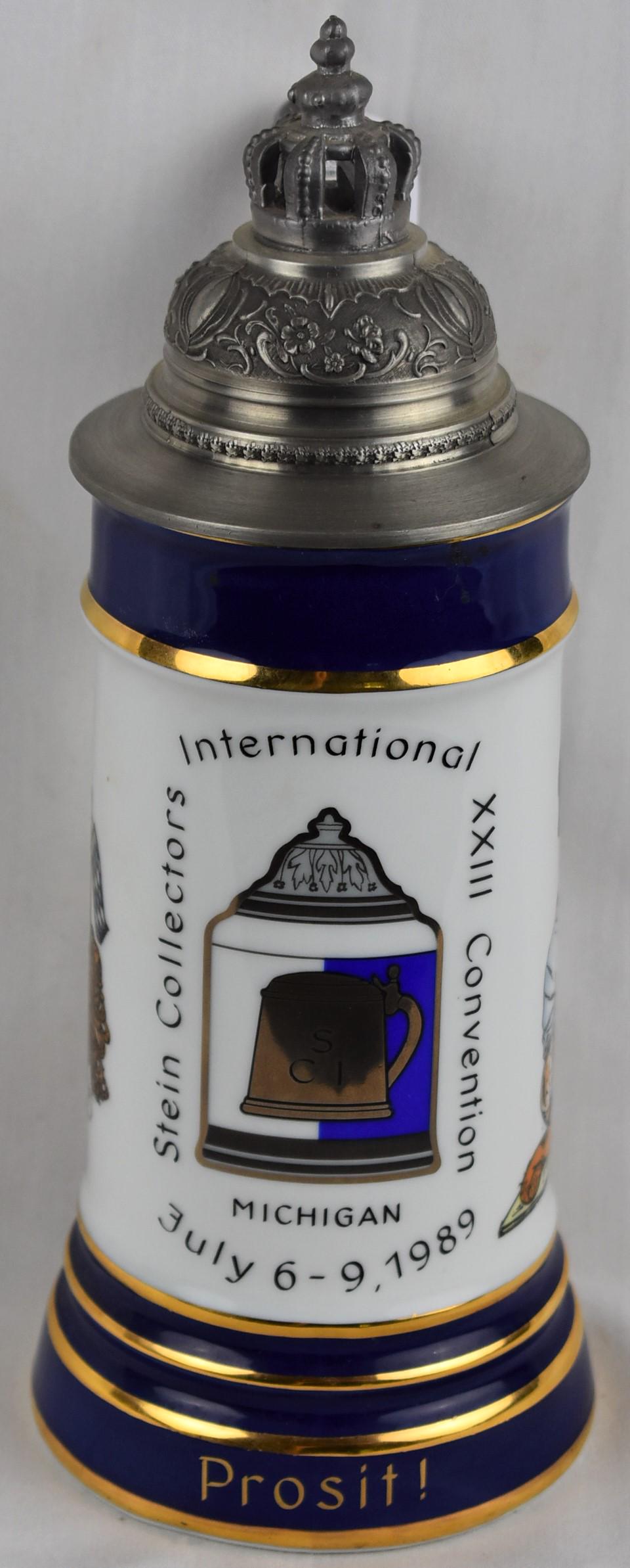 1989 23rd Stein Collectors International W.Schwemmlein Beer Stein (1 of 5)