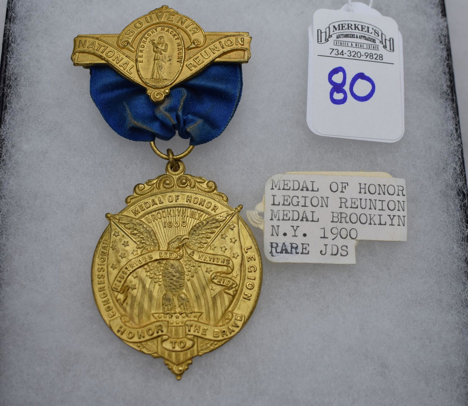 1900 Brooklyn N.Y Medal of Honor Legion National Reunion Souvenir Badge (1 of 3)