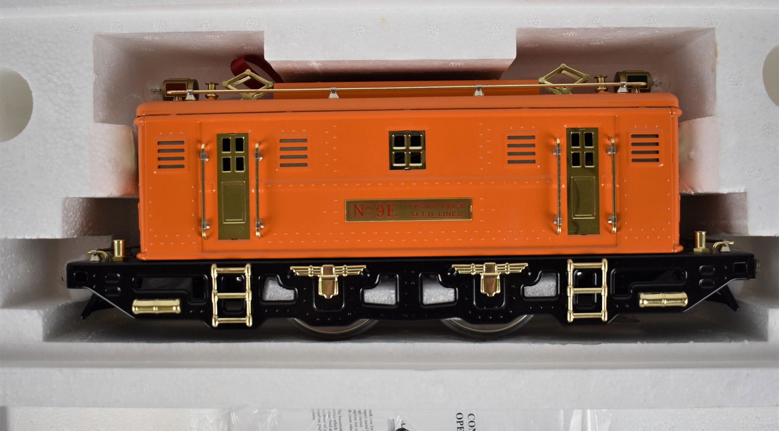 Tinplate Traditions by MTH No 9E Standard Gauge Electric Locomotive Orange Contemporary Version Item (1 of 4)