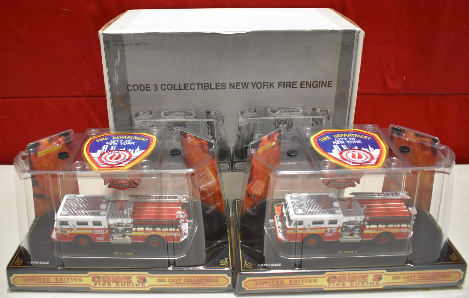 1/64 Code 3 FDNY Ladder 75 02453 & FNDY Ladder 280 02453 Factory Set (1 of 1)