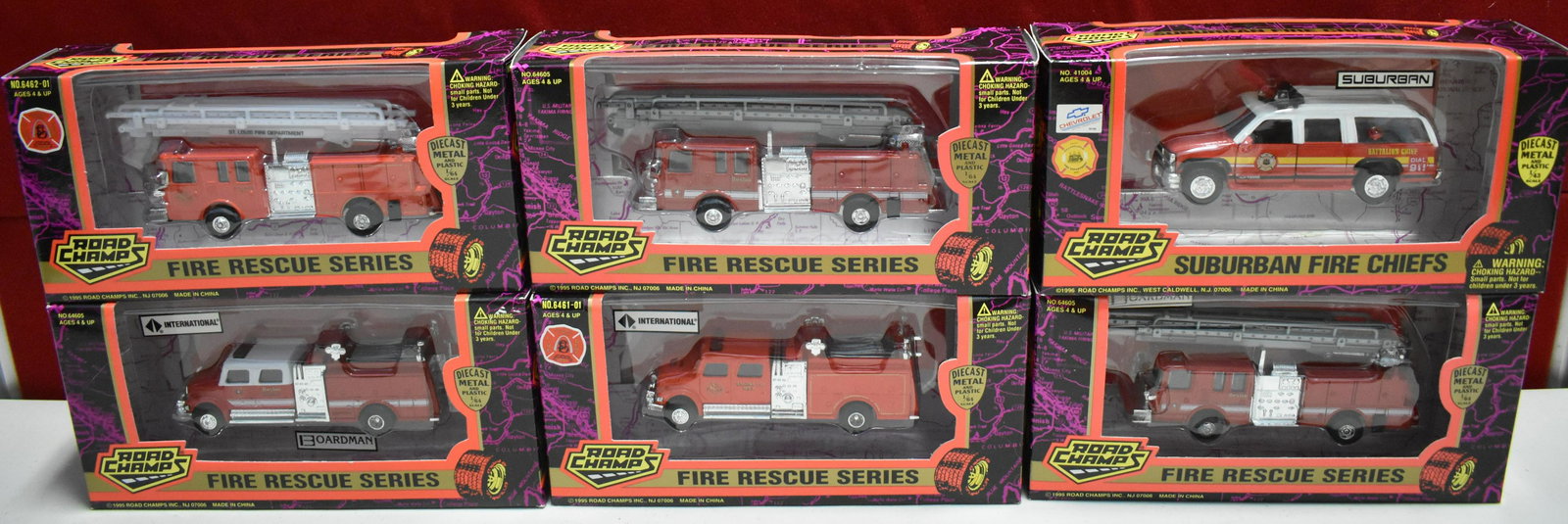 Lot of 6  Road Champs Fire Rescue Series Models (1 of 1)