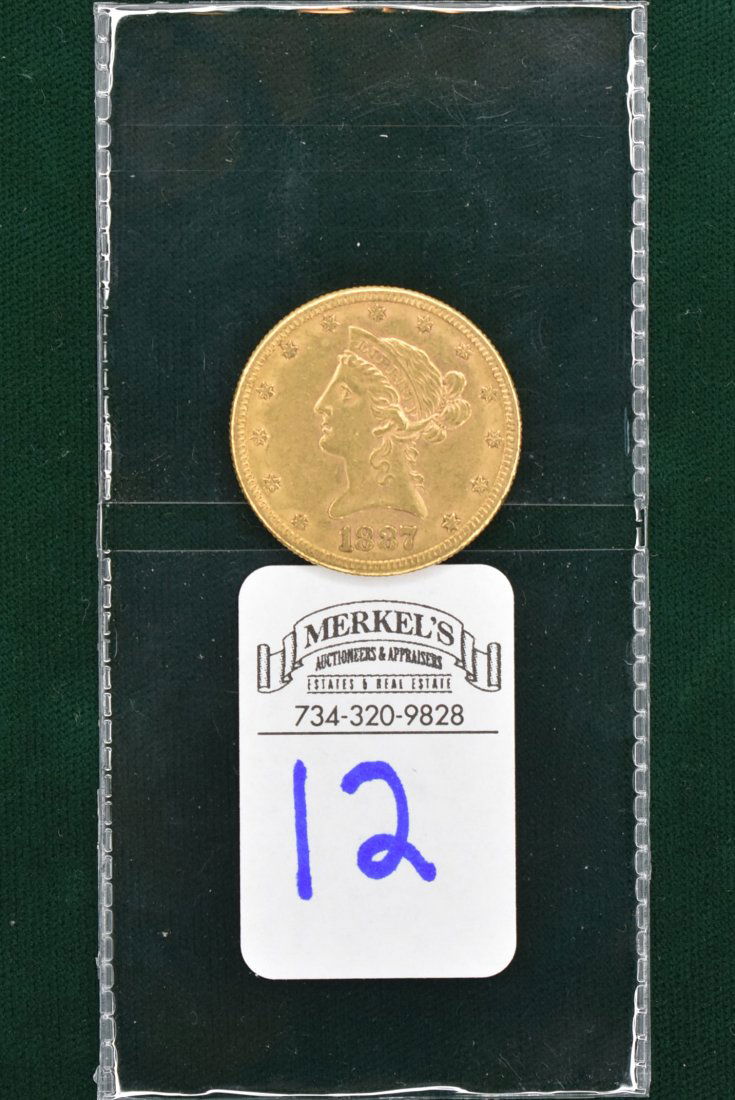 1887-S $10 Liberty Gold Eagle Coin (1 of 2)
