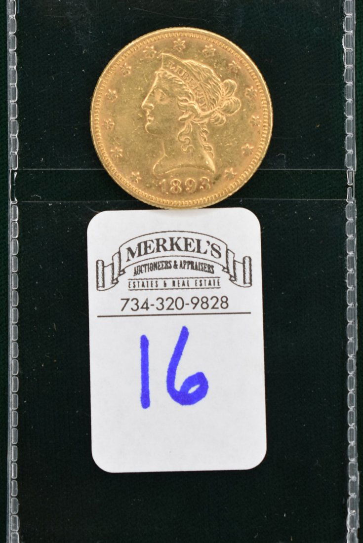 1893 $10 Liberty Gold Eagle Coin (1 of 2)