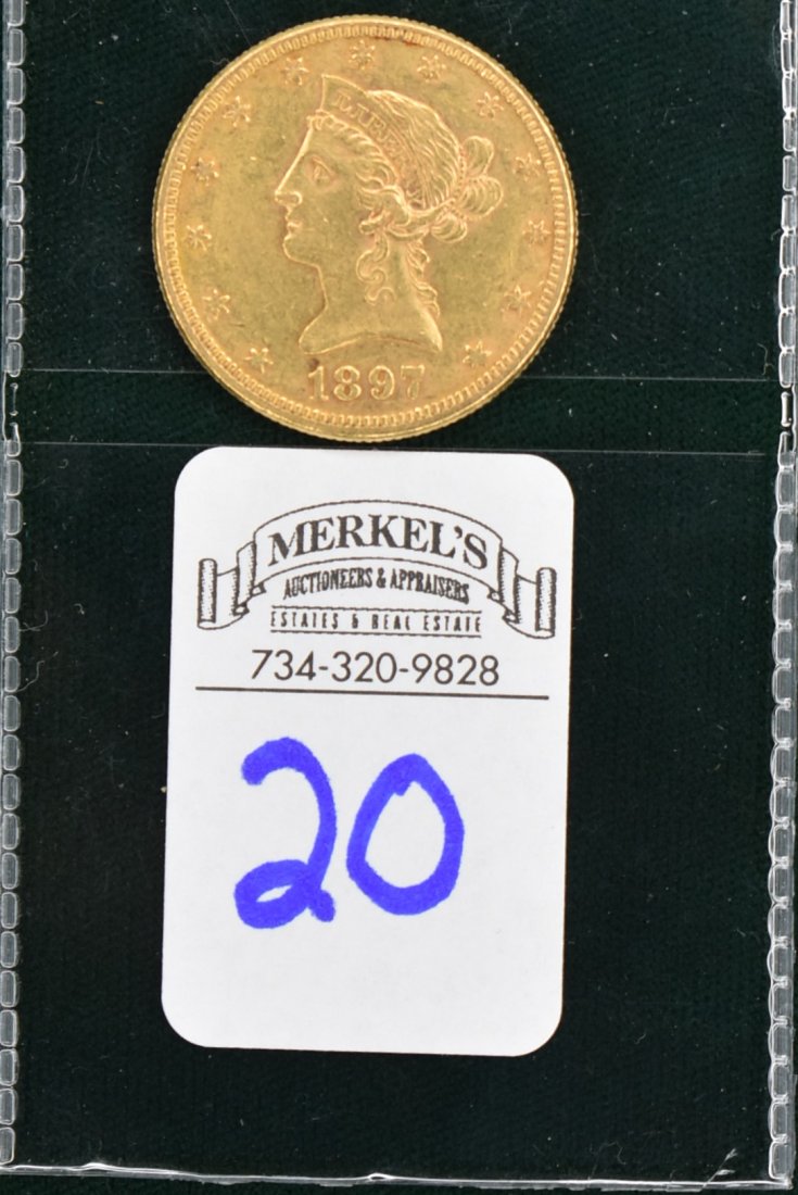 1897 $10 Liberty Gold Eagle Coin (1 of 2)