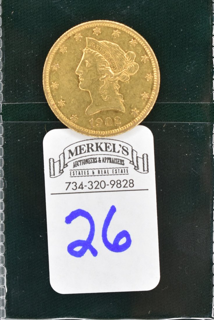 1902 $10 Liberty Gold Eagle Coin (1 of 2)