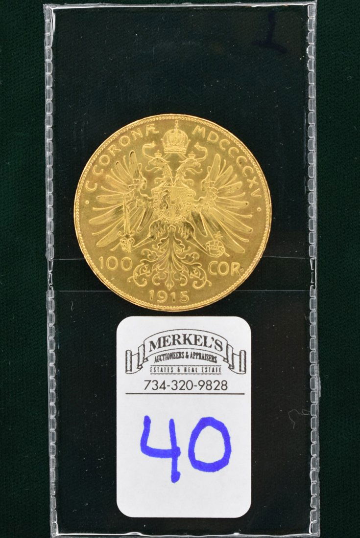 1915 100 Corona Austrian Gold Coin (1 of 4)