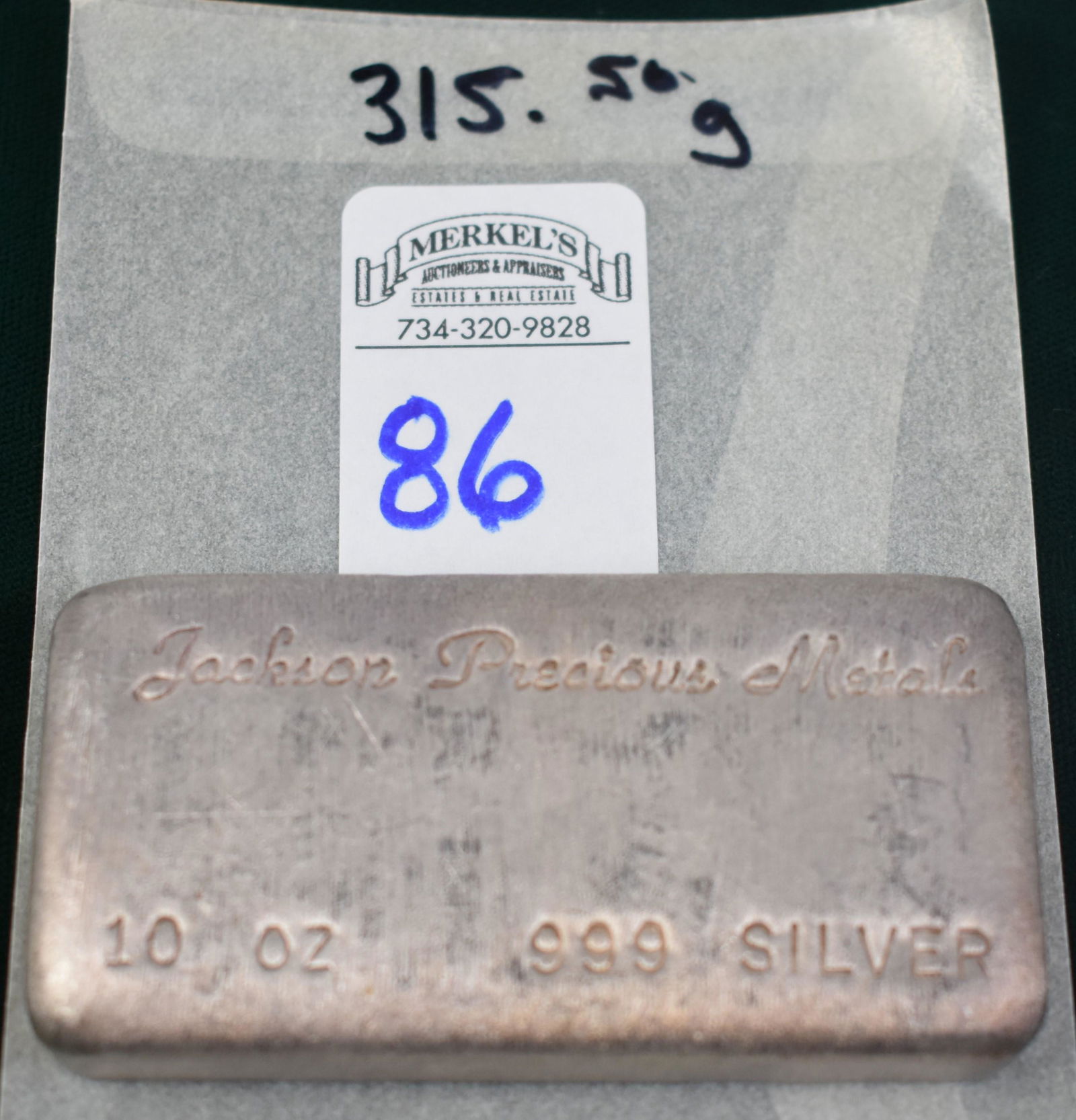 Jackson Precious Metals 999 Silver 10 Ounces Bar (1 of 2)