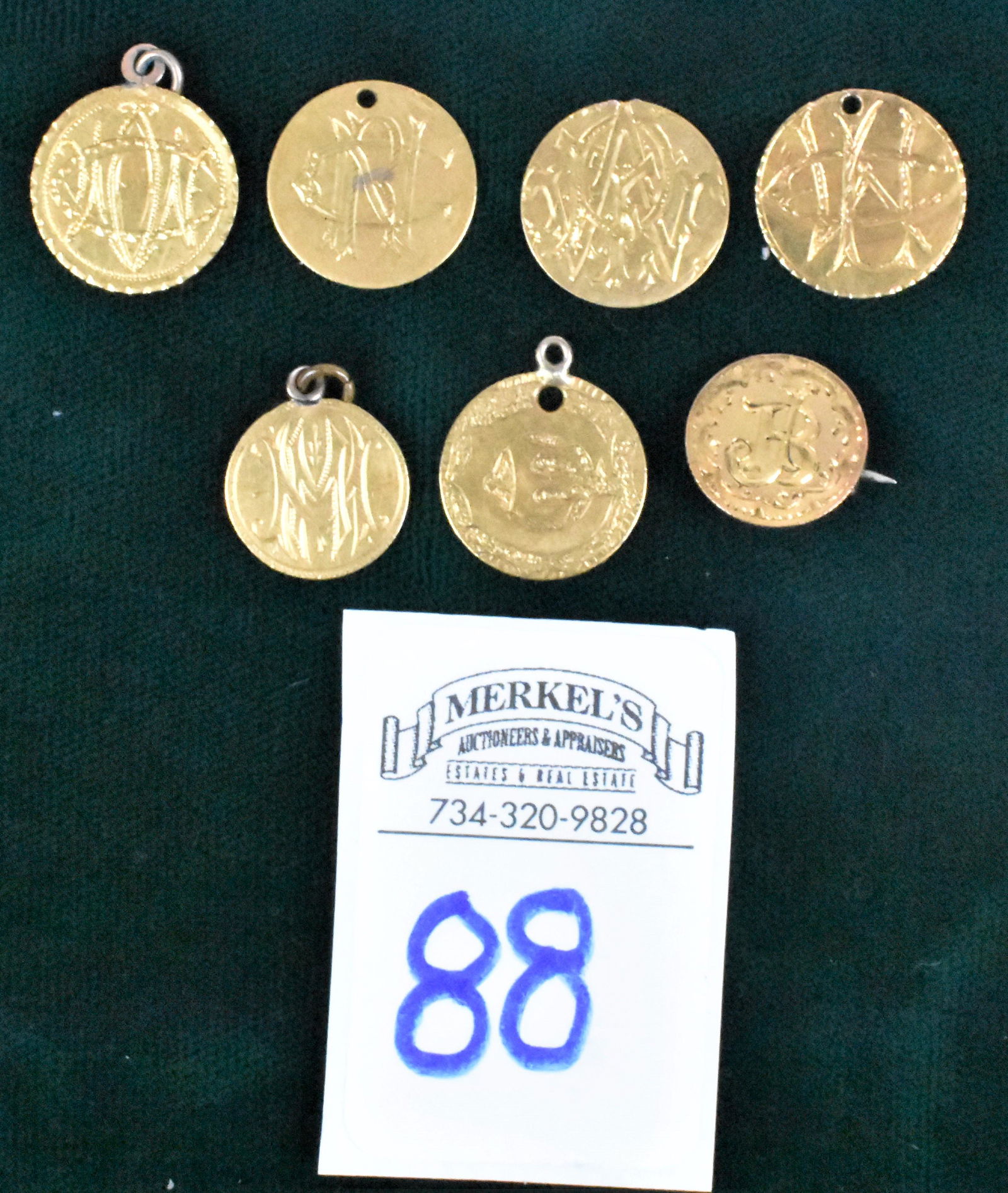 Lot of 7 (6 US & One Other) Gold Coins Converted To Love Tokens (1 of 2)