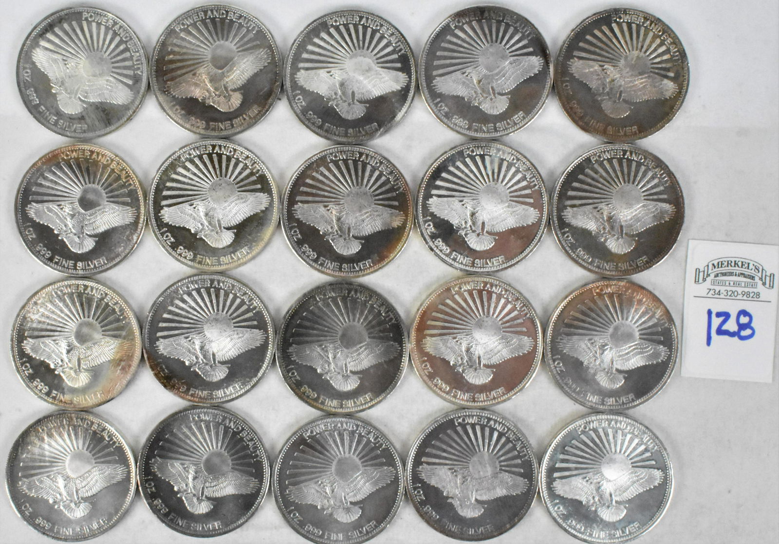 Lot of 20 Power and Beauty "200th Anniversary of the US...." .999 Silver 1 Troy Ounce Bullion Coins (1 of 2)