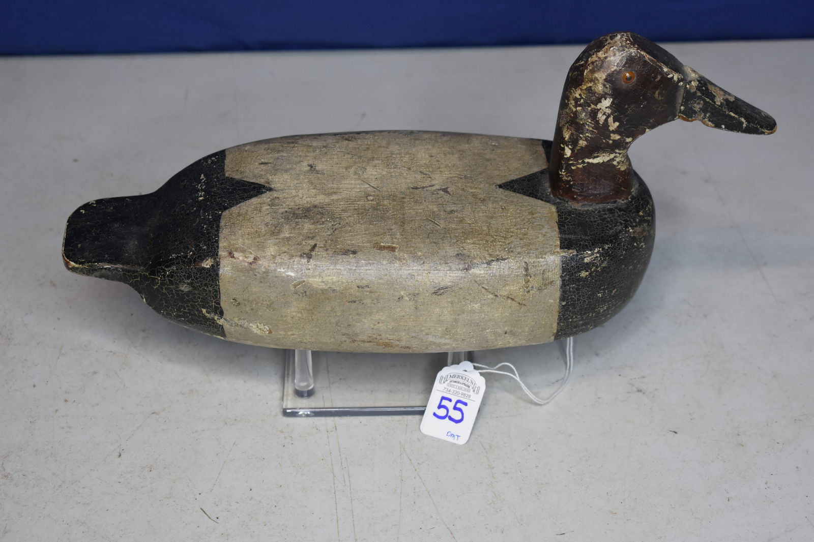 William J. Lohrmann Canvas Back Drake Peoria, Il Circa. 1940 Auction