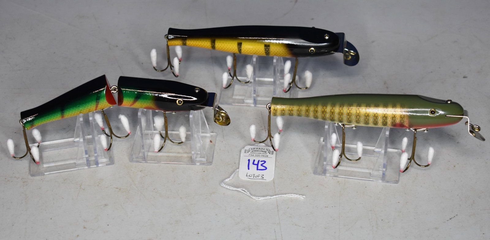 Lot of 3 Unused Lucky Strike Bait Works Lures: Lot of 3 Unused Lucky Strike Bait Works Lures. See attached photos