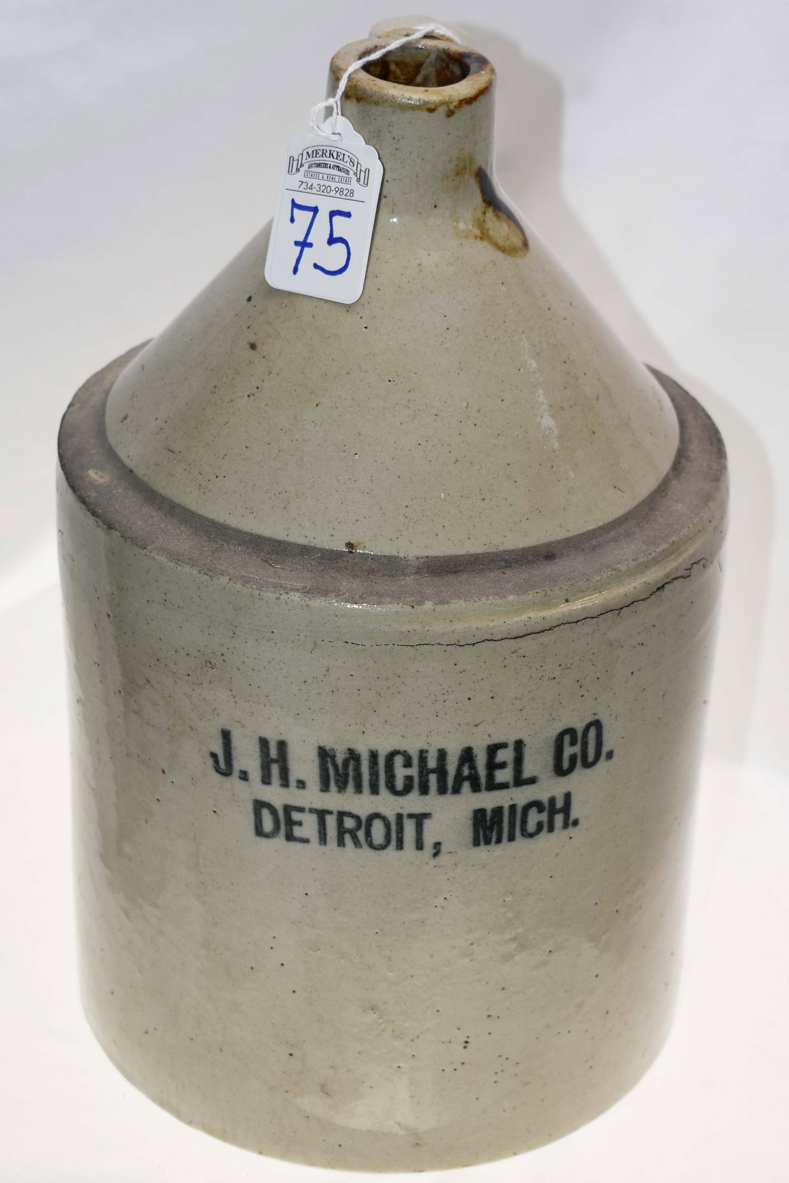 Stoneware Jug -  J.H. Michael Co. - Detroit (1 of 5)