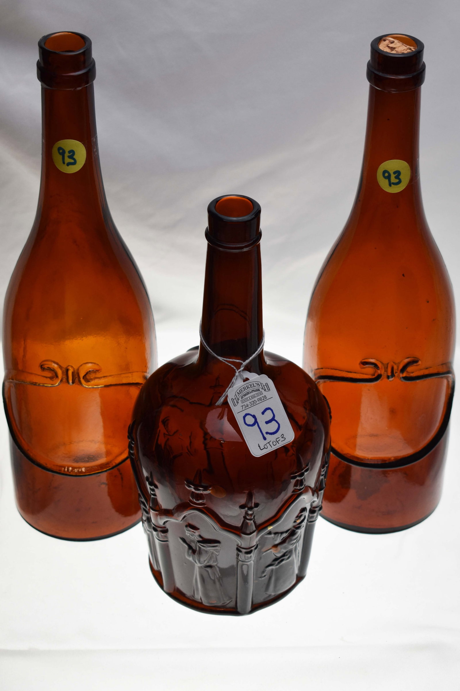 Lot of 3 Various Brandy or Port Type Bottles (1 of 5)