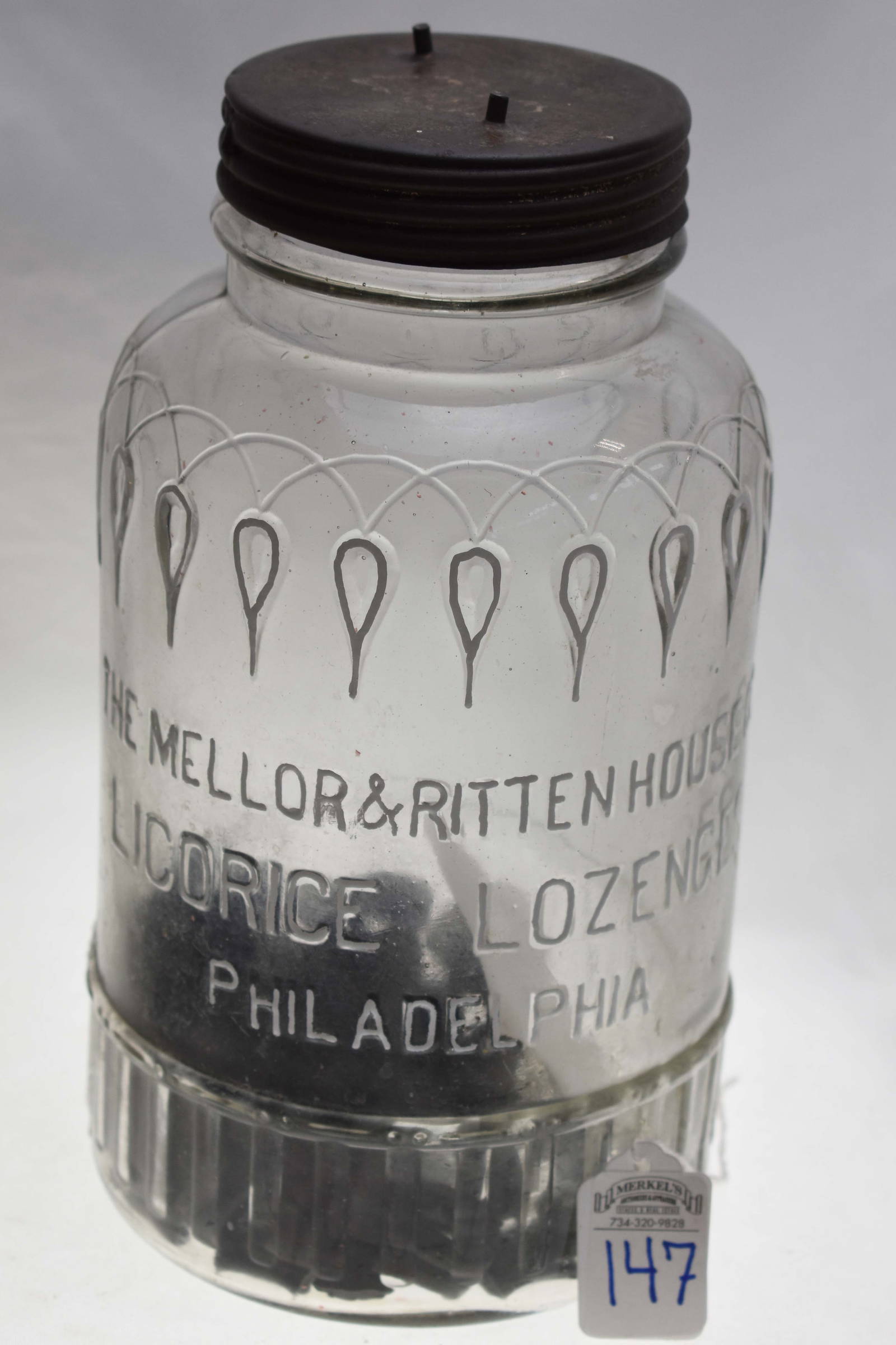 Rare Mellor & Rittenhouse Licorice Lozenges Jar With Original Lid Auction