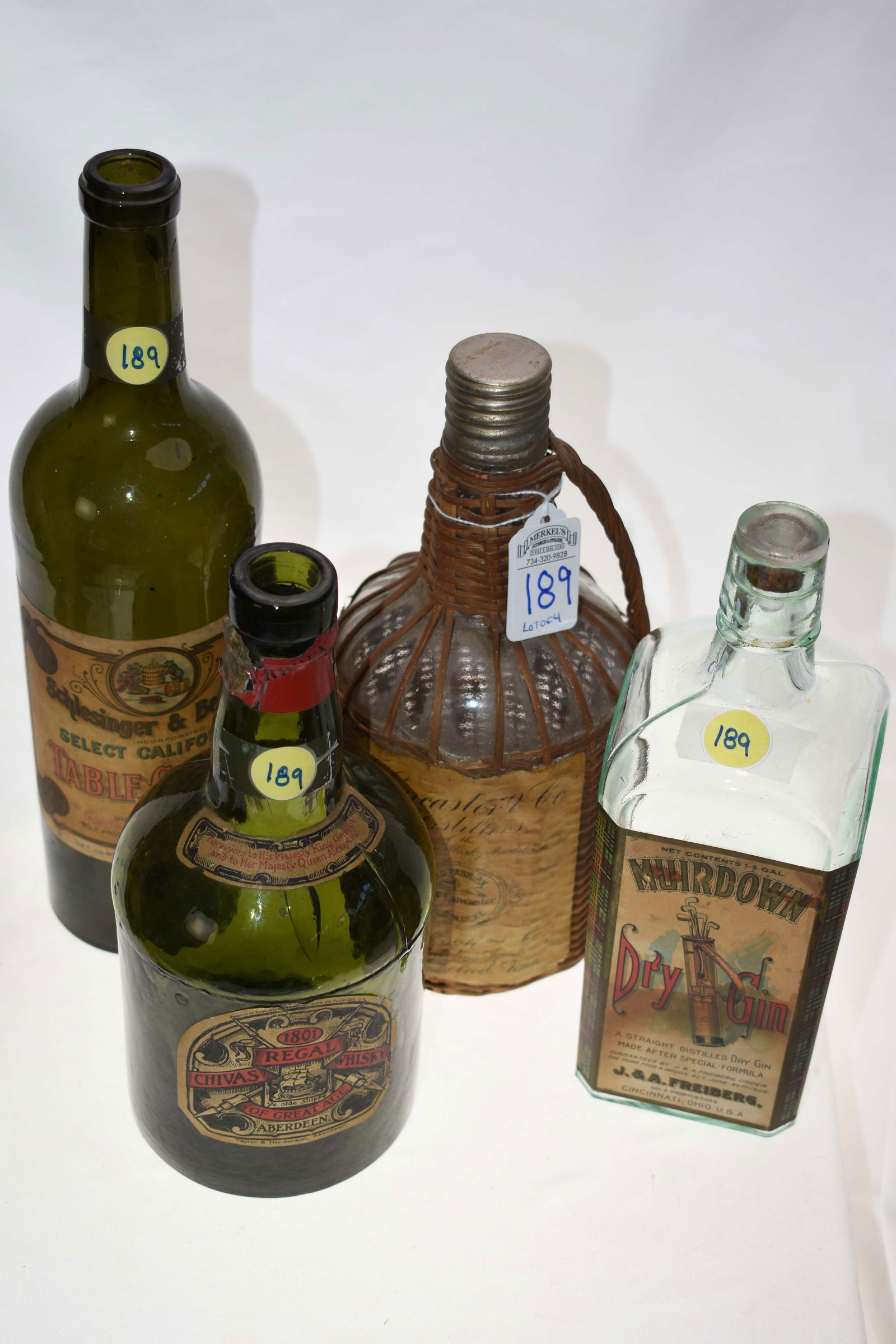 Lot of 4 Original Labeled Bottles (1 of 3)