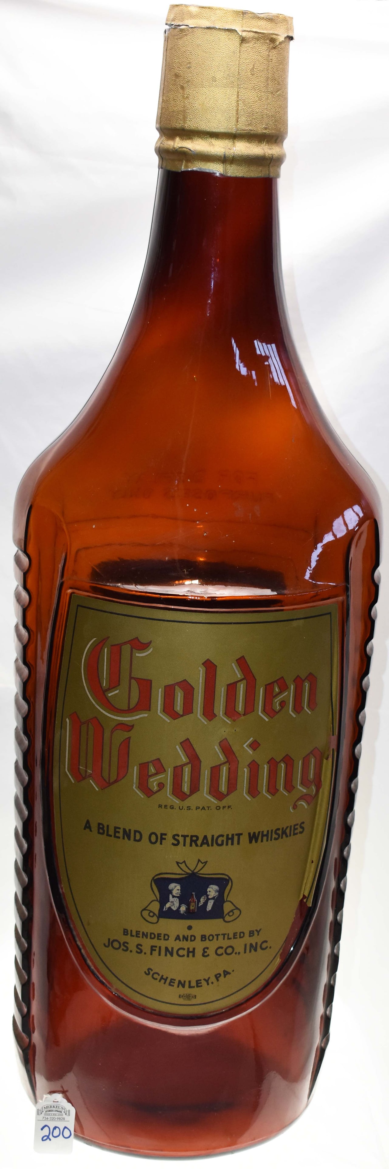Golden Wedding Whiskey Oversized Bottle 30 1/2" Tall (1 of 5)