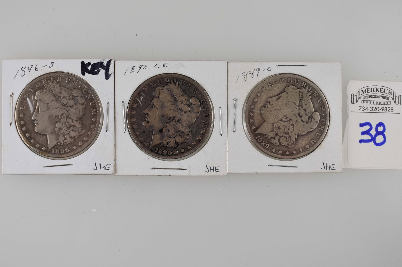 Lot of 3 Mixed Morgan Silver Dollars: With Key Dates (1 of 3)