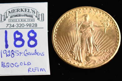 1928 $20 St. Gaudens Gold Coin