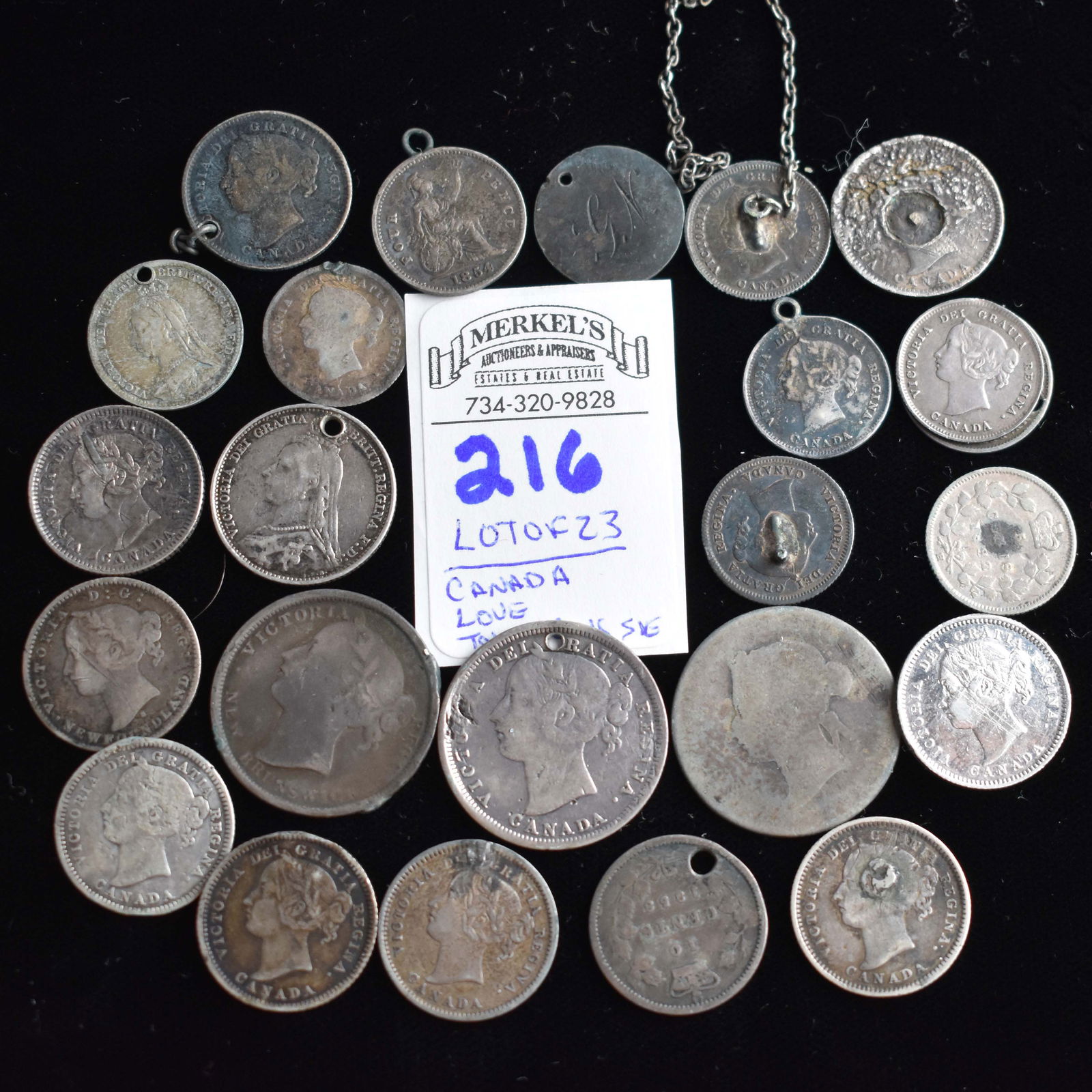 Circa 1858-1916 Canada Silver Coins converted to Love Tokens- Lot of 23 (1 of 2)
