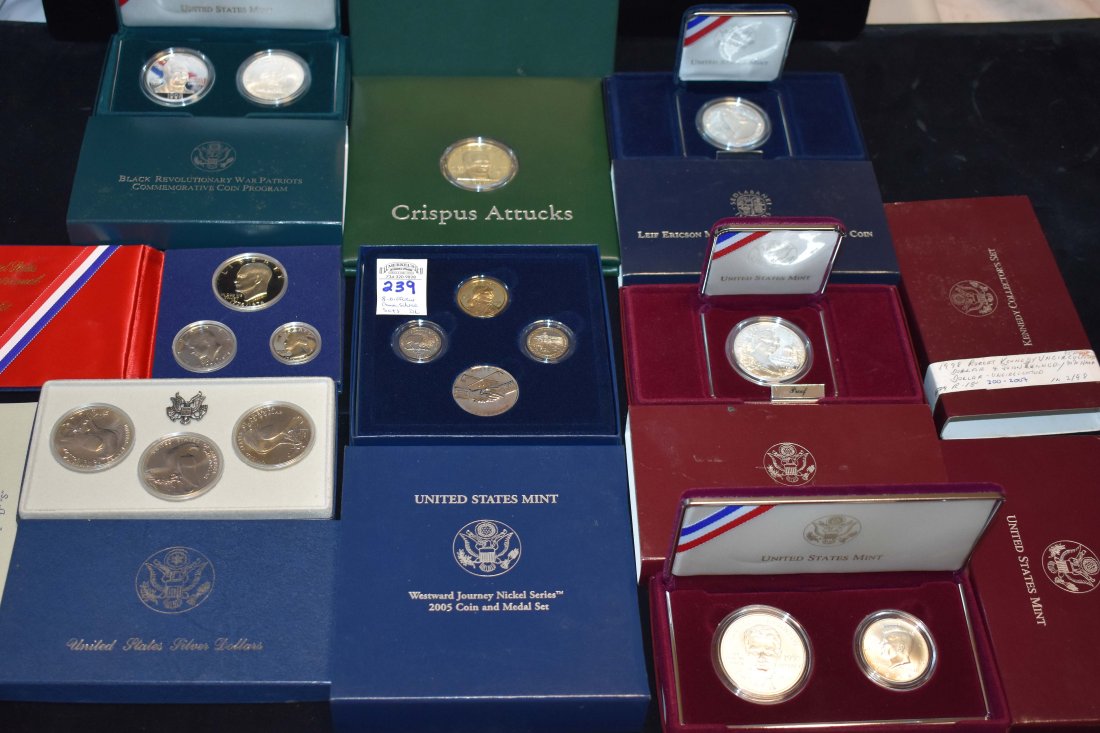 Boxed Proof Commemorative US Silver Sets- Lot of 8 items. (1 of 4)