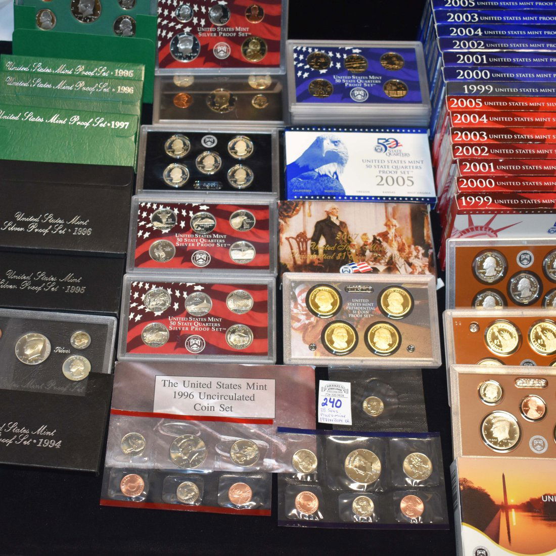 38 Various 1971-2014 Boxed Proof & Mint Sets (1 of 7)