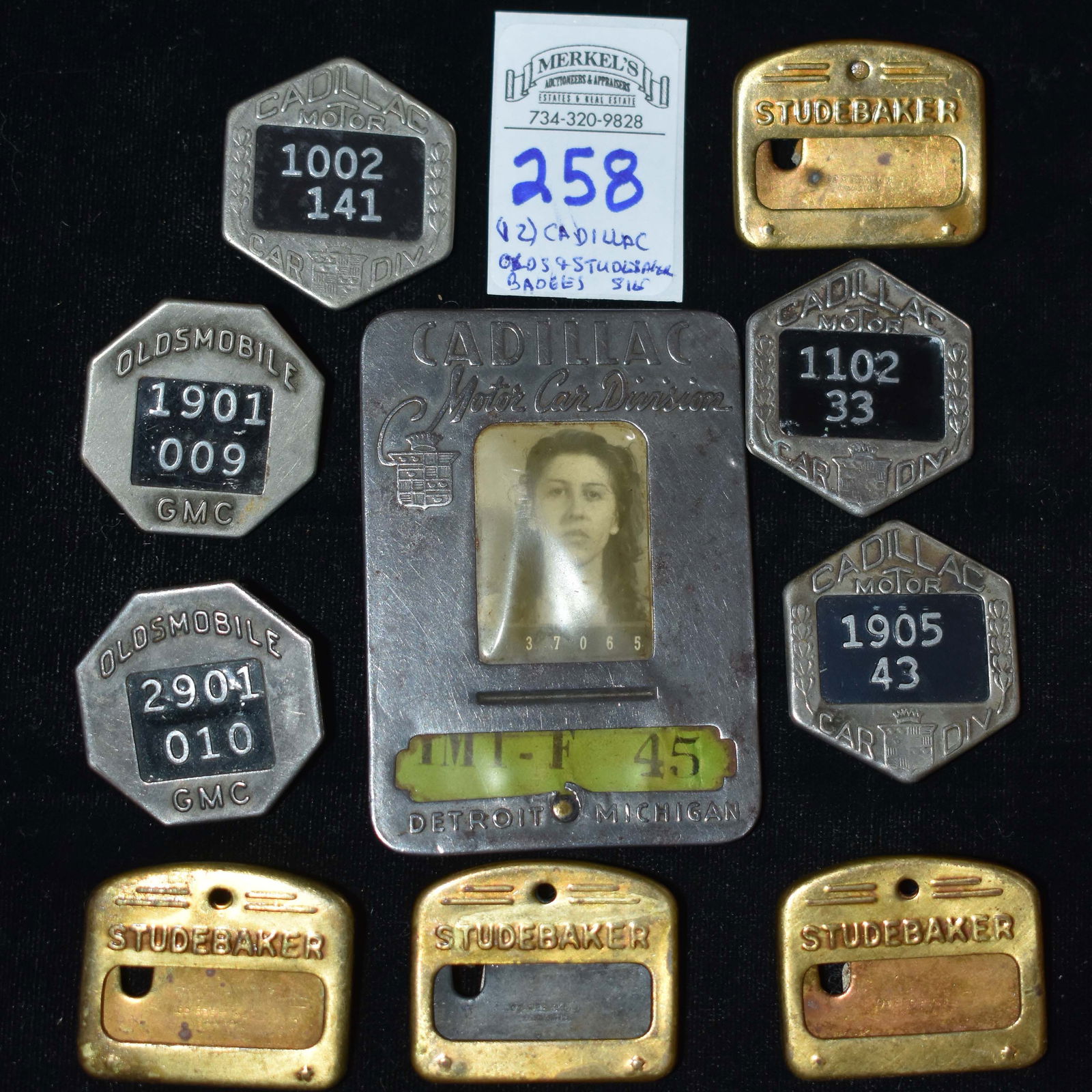 Lot of 12 Cadillac, Oldsmobile & Studebaker Badges (1 of 2)