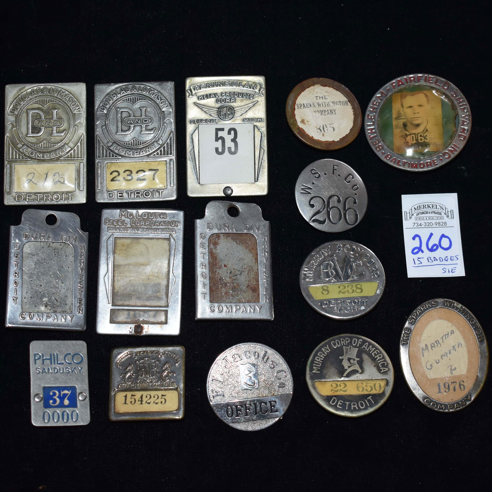 Lot of 15 Various Badges (1 of 2)