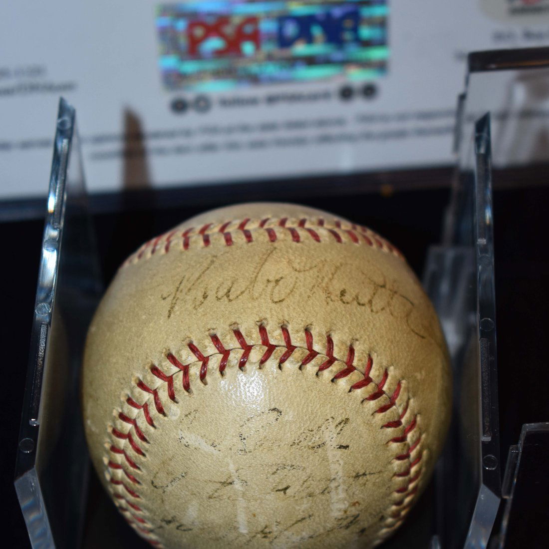 Babe Ruth & Lou Gehrig 1937 World Champion Yankees Team Signed Baseball - PSA/DNA Authentic (1 of 9)